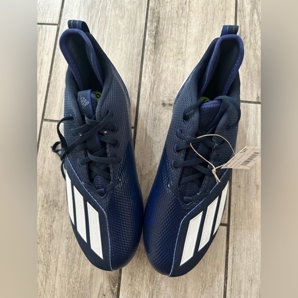 Adidas Adizero Scorch Football Cleats Navy Blue/White FX4250 Men's Size NWOB